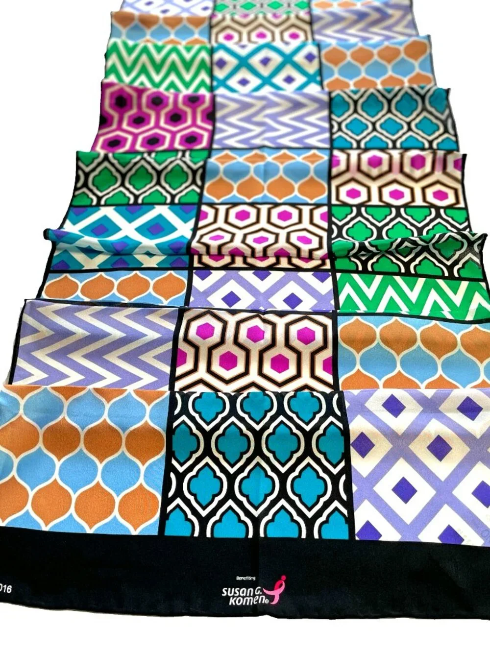 NWT Carlisle Silk Scarf Fabric of Hope Collection